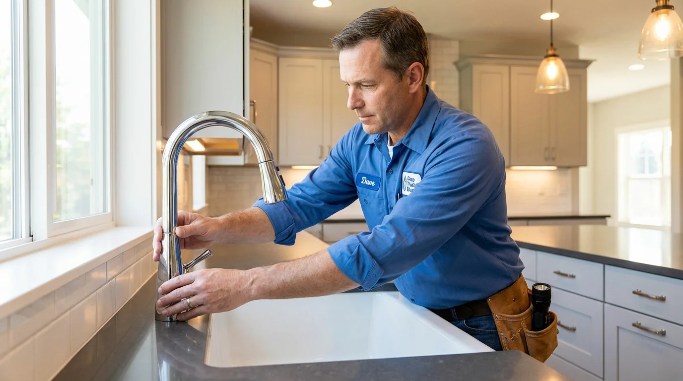 Kitchen faucet installation by Johns Plumbing LLC in Morovis