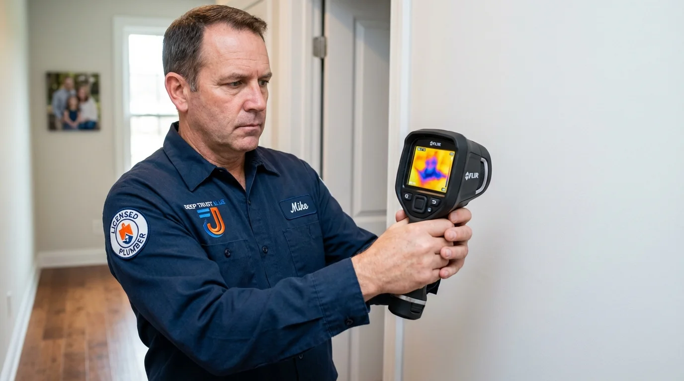 Thermal imaging leak detection by Johns Plumbing LLC in Morovis